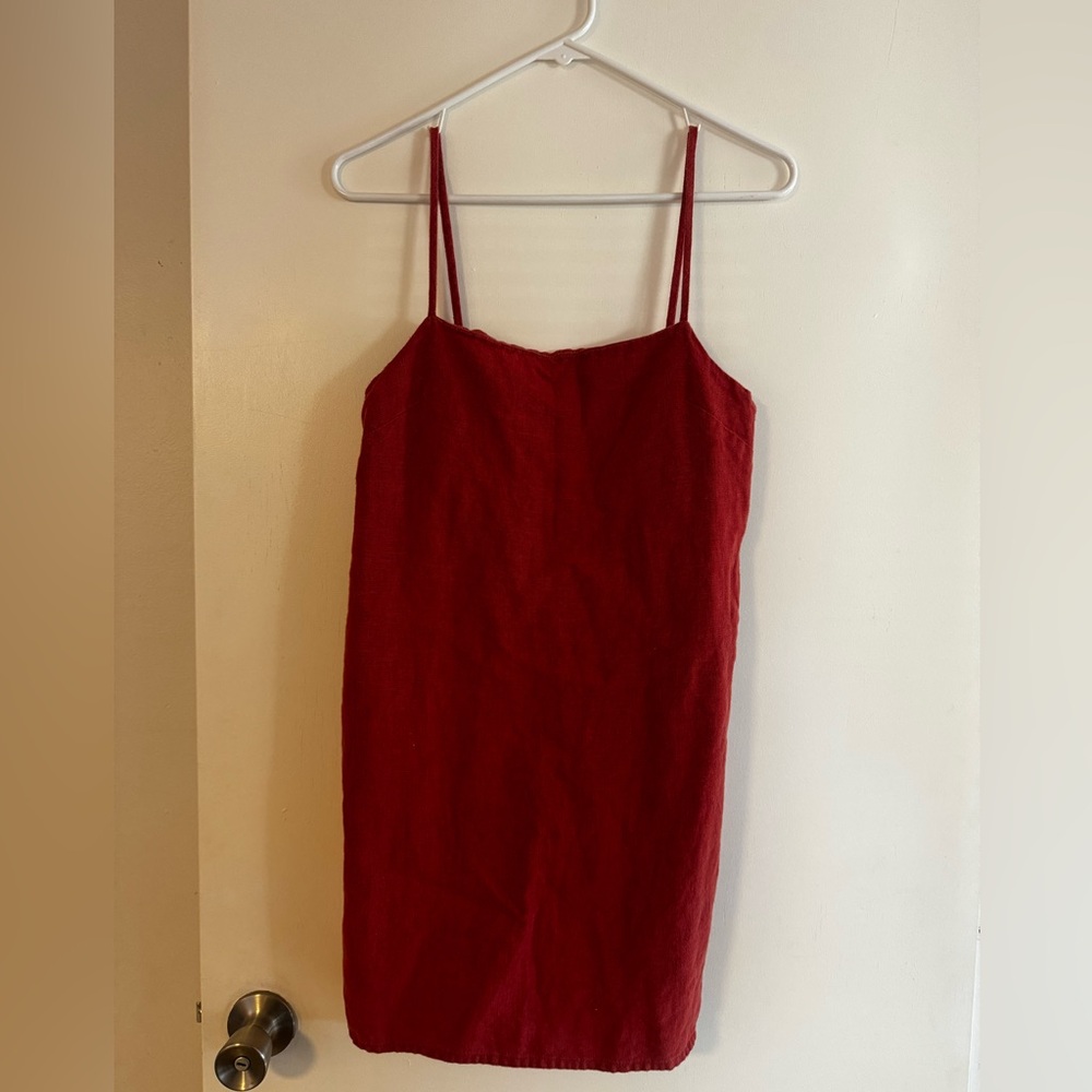 Australian brand Museum size xs linen dress red
